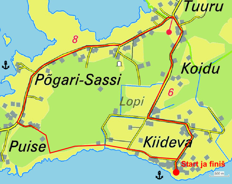 Kiideva - Puise etapi kaart