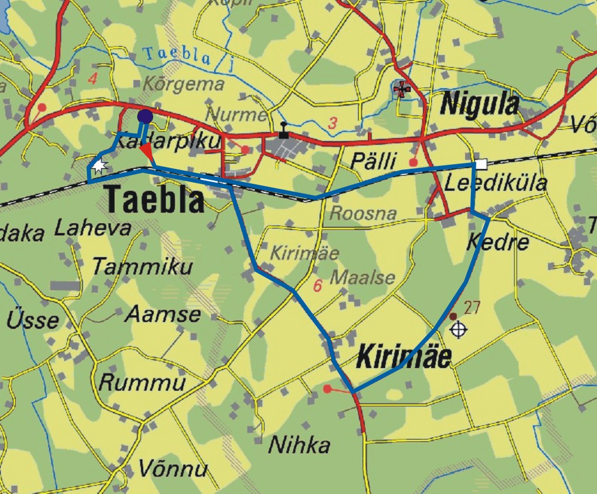 Laikmaa Kirimäe etapi kaart